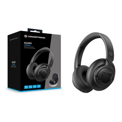 4. Conceptronic ALVAH02B Headphones/Headset Wired & Wireless Headband Bluetooth Calls/Music Black