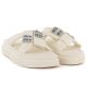 11. Women's beige platform flip-flops with zircons Potocki 16347