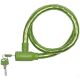 3. DUNLOP GREEN SPIRAL BIKE LOCK WITH KEY, HOSE, 18MMx80CM