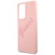 6. Guess GUHCS21LLSVSPI S21 Ultra G998 pink/pink hardcase Script Vintage