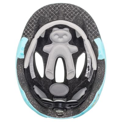 4. Uvex oyo style flowers cyan matt children's bike helmet 50-54