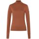 Women’s Long-Sleeve Mock-Neck Base Layer SUPER.NATURAL W Tundra 175 Turtleneck Flear, Brown