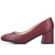 3. Women's leather high-heeled pumps in burgundy Rieker 44750-35