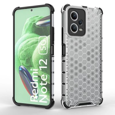 4. Honeycomb case for Xiaomi Redmi Note 12 5G / Poco X5 5G armored hybrid cover black