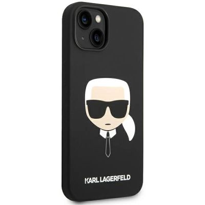 4. Karl Lagerfeld Silicone Karl's Head MagSafe case for iPhone 14 Plus - black