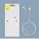 16. Baseus Encok H17 3.5mm minijack wired headphones white (NGCR020002)