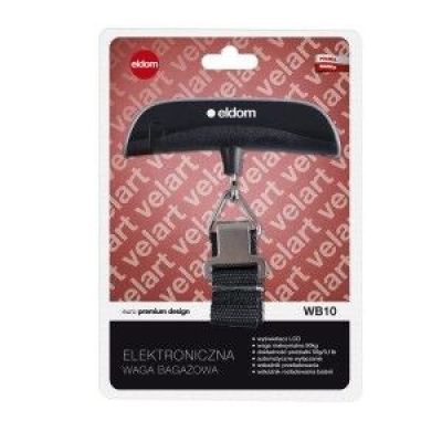 10. ELDOM ELECTRONIC LUGGAGE SCALE WB10 VELART ACCURACY 50G MAX WEIGHT 50 KG