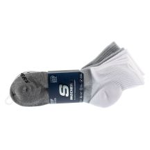 Skechers 3pk Mens Qtr Colorbloc Socks S118998-GRY Gray 43-46