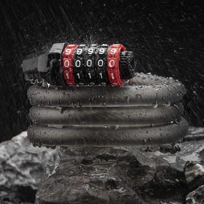 3. Rockbros RKS507-1BK bicycle lock with combination 1.8 m - black