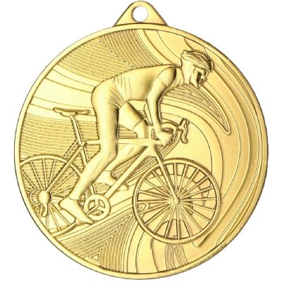 3. Gold medal - cycling - steel medal