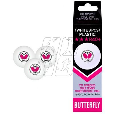 2. Butterfly R40+ table tennis balls *** 3 pcs S924903