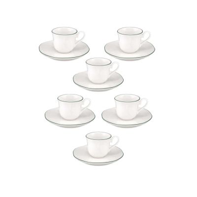 LA PORCELLANA BIANCA TERESA Set of 6 cups with saucer - 90 ml