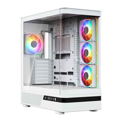 6. MODECOM VOLCANO AQ 100 ARGB MIDI CASE WHITE