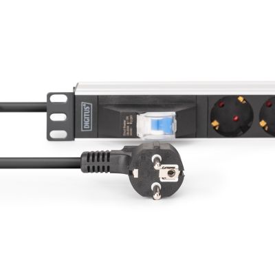 18. Digitus Aluminum 7-way socket strip with automatic switch