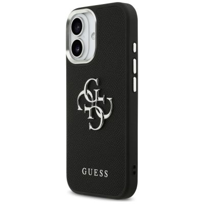 10. Guess Grained Big 4G Classic Logo case for iPhone 17 - black