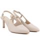 3. Beige patent leather slingback pumps with a stiletto heel Sergio Leone SK157