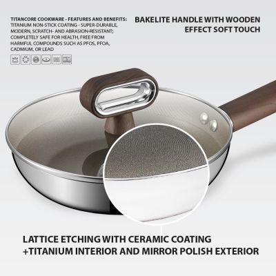 3. TITANCORE 26 cm Frying Pan with Lid MR-1260-26 MAESTRO