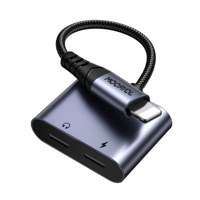 3. Joyroom SY-L02 Lightning to 2x Lightning DAC adapter 2in1 - black