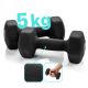 6. Meteor 2x5 kg cast iron dumbbell set
