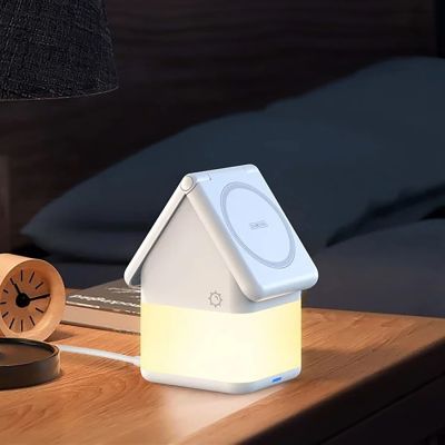 10. Duzzona W20 15W 4in1 inductive charger for iPhone / AirPods / Apple Watch with night lamp - white