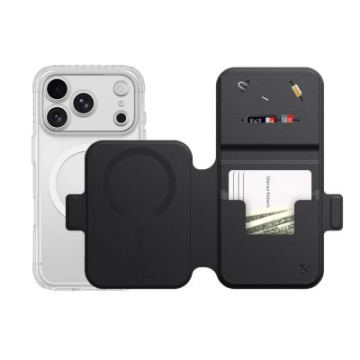 12. AmazingThing Titan Pro Lens Flip Set iPhone 18 Pro Max Case with Wallet, MagSafe Compatible - Black