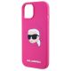 6. Karl Lagerfeld KLHMP15SSKHPPLF iPhone 15 6.1" fuchsia/fuschia hardcase Silicone Karl Head Print MagSafe