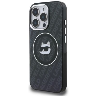 2. Karl Lagerfeld IML Choupette Head Logo MagSafe Case for iPhone 16 Pro - Black