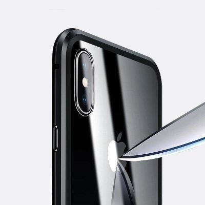 13. Wozinsky Full Magnetic Case Full Body Front and Back Cover with built-in glass for Vivo X60 black-transparent