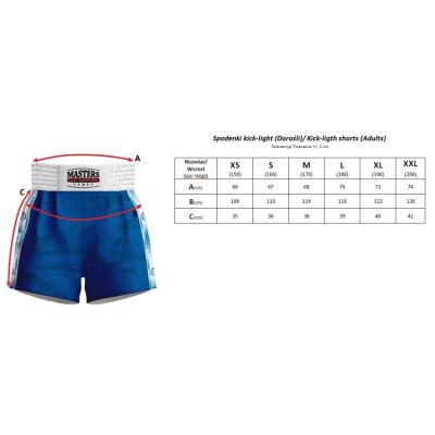 5. Kick Light Training Shorts MASTERS (WAKO APPROVED)