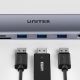 12. UNITEK D1113BGY01 Hubs and Concentrators 2 x USB 3.2 Gen 2 (3.1 Gen 2) Type-C 1000 Mbit/s Gray
