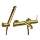 BATH MIXER WITH SHOWER SET BRUSHED GOLD