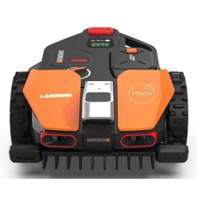 8. WORX Vision AI S250 Robot Lawn Mower Battery Black, Orange, Red, Silver