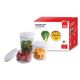 6. Solis 92278 Food Storage Container Other Box Transparent, White 3 pcs.