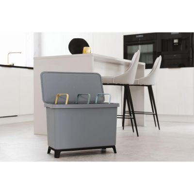 10. WASTE BIN SYSTEMA SORTIBOX 3IN1 SMOOTH GRAY