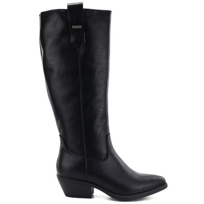 2. Women's leather cowboy boots black Big Star UU274521
