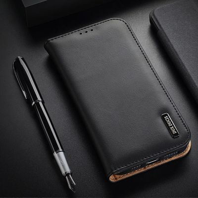 16. Dux Ducis Hivo Leather Flip Cover Genuine Leather Wallet for Cards and Documents iPhone 14 Pro Brown