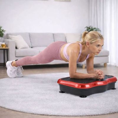 5. Extralink Moonwalk Spin Move Vibration Platform for Fitness Exercises 200W red