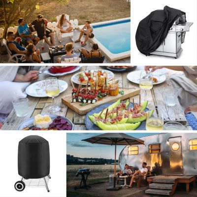 6. Waterproof grill cover, bicycle cover, bike cover, garden furniture cover, XL cover black