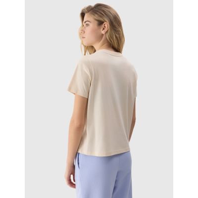 5. Women's plain organic cotton T-shirt 4F