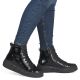 12. Women's patent leather platform ankle boots, black, Rieker W2661-01