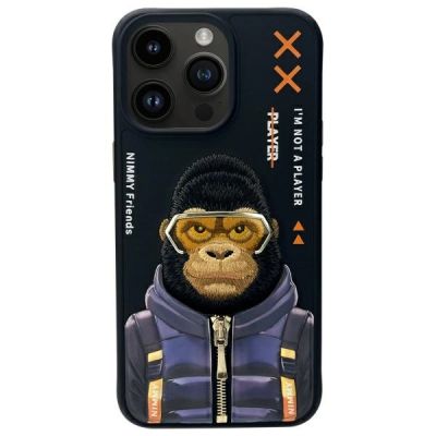 Nimmy Cool&Cute 2.0 Monkey Case for iPhone 15 Pro - Black