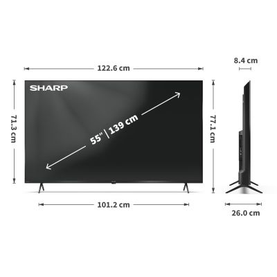 8. Sharp 55HL4265E 139.7 cm (55") 4K Ultra HD Smart TV Wi-Fi Black