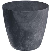 MATE CONCRETE EFFECT FLOWER POT 14CM ANTHRACITE