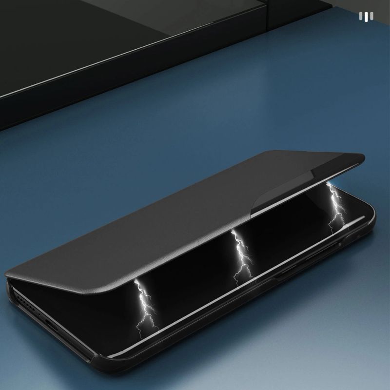 12. Eco Leather View Case case for Xiaomi 13 Lite with a flip stand black