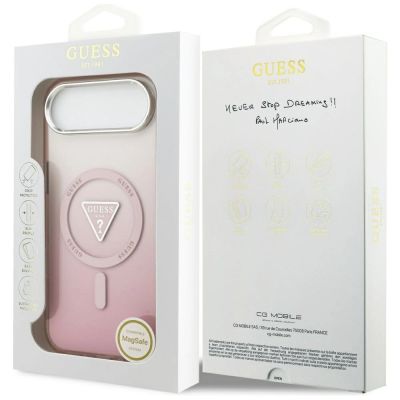 8. Guess IML Gradient Triangle Logo MagSafe iPhone Air Case - Pink