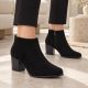 6. Women’s short heeled ankle boots, black, M.Daszyński MR2624-2