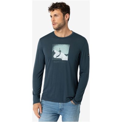 2. Men’s SUPER.NATURAL M Almost Done LS Long-Sleeve Shirt, Navy