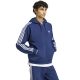 Men's adidas Essentials 3-Stripes Fleece Full-Zip Hoodie Navy Blue KY4144