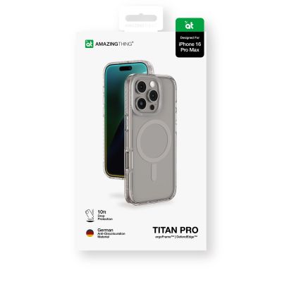 5. AmazingThing Titan Pro Mag Case with Magnetic Ring for iPhone 16 Pro Max - Gray