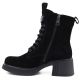 3. Women's leather ankle boots with a block heel and platform, black Vinceza 67009